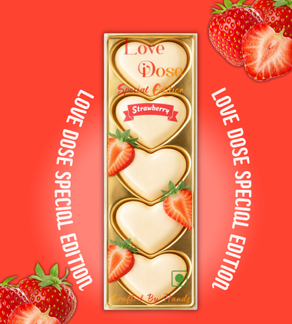 Love Dose | Strawberry Filling Hearts Chocolates | Crafted with Love