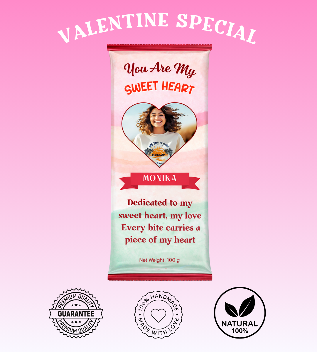 You Are My Sweet Heart Personalized Chocolate | MCC-004 | 100 GM