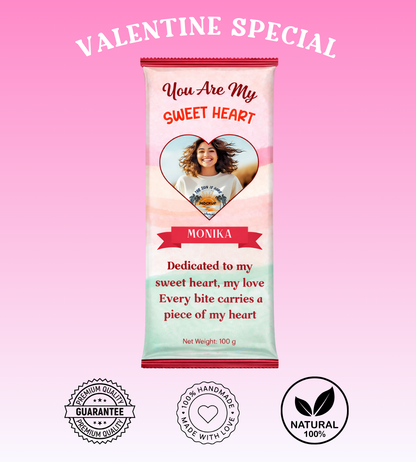 You Are My Sweet Heart Personalized Chocolate | MCC-004 | 100 GM